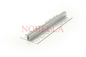 Aluminum glue expansion joint - grey - 14x10 mm