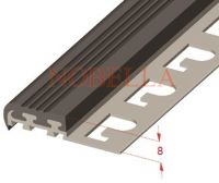 Anti- slip PVC profile with gum insert H8 mm