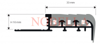 Anti- slip PVC profile with gum insert H10 mm