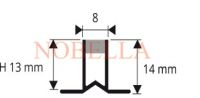 Glue expansion joints grey transparent - 14x8 mm