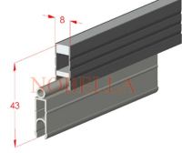 Cement expansion joints grey transparent - 43x8 mm