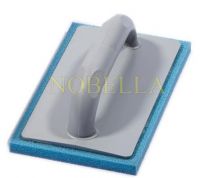 HARD BLUE FOAM RUBBER TROWEL WITH POLYURETHANE SUPPORT