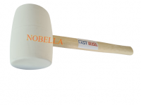 RUBBER HAMMER WITH WOODEN HANDLE 0.900 kg.