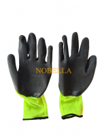 KNITED WORKING GLOVES  DIPPERED IN LATEX / NATURAL RUBBER