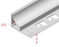 PVC profile for joints between floor and lining and between lining 